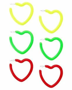 Promo 🌟 Multi-Pack Heart Cutout Earrings - 3 Pair 👍