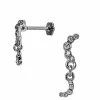 Outlet 🔥 CZ Ear Crawler Cartilage Earrings - 18 Gauge 👏 -Sun & Moon-shop 03946316 a