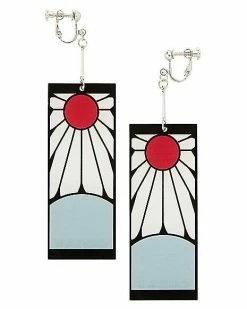 Promo 😉 Fake Tanjiro Dangle Earrings - Demon Slayer ✨