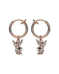 Flash Sale 🧨 CZ Rose Goldplated Playboy Fake Dangle Earrings 😀