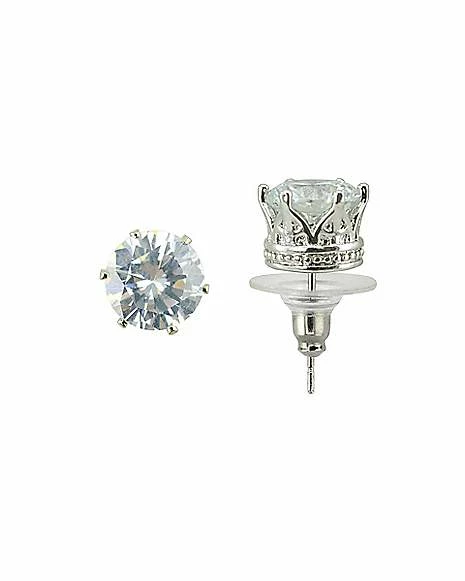 Buy ⭐ CZ Prong Titanium Stud Earrings ⭐ 3 Buy ⭐ CZ Prong Titanium Stud Earrings ⭐
