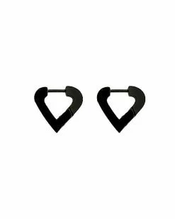 Best Pirce ⭐ Black Triangle Huggie Hoop Earrings - 18 Gauge. 💯