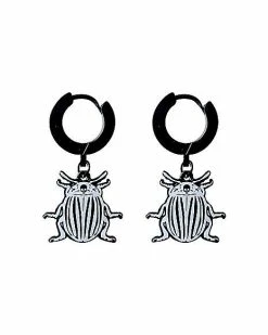 Best Sale 🎉 Beetle Dangle Huggie Earrings - 18 Gauge 💯