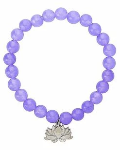 Cheap 🤩 Amethyst Stone Lotus Charm Bracelet 🤩