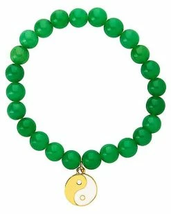 Best deal 🧨 Jade Stone Ying Yang Charm Bracelet 🥰