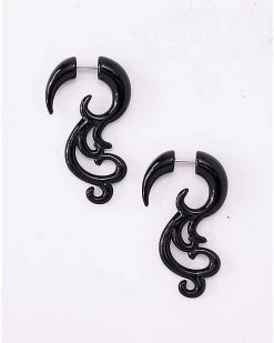 Best deal 🧨 Black Filigree Fake Spiral Tapers - 16 Gauge 👏
