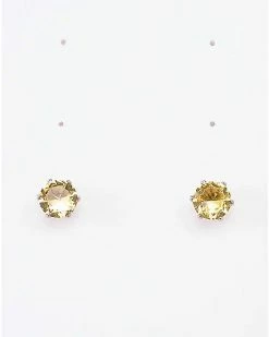 Cheap 🔔 Citrine Semi-Precious November Birthstone Stud Earrings 💯