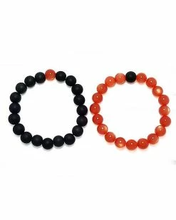 Flash Sale 💯 Multi-Pack Black and Orange Beaded Bracelets - 2 Pack 👍