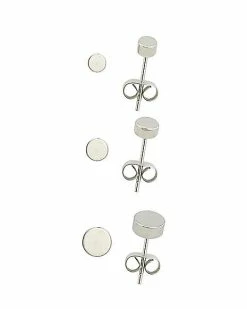 Top 10 🔔 Multi-Pack Silvertone Circle Stud Earrings 3 Pair - 20 Gauge ✨