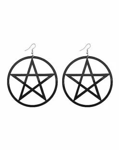 Best Sale ✨ Black Pentagram Dangle Earrings 😀