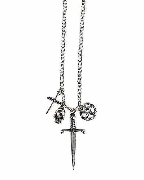 Brand new π― Sword Skull Pentagram Charm Necklace π₯° 3 Brand new π― Sword Skull Pentagram Charm Necklace π₯°