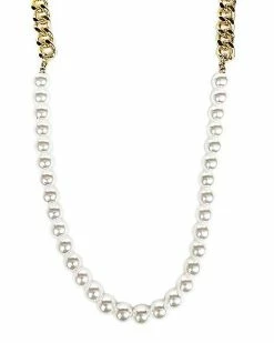Cheap 🔔 Goldtone Chain and Pearl-Effect Necklace ⭐