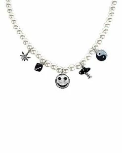 Cheap 🤩 Weed Leaf Smiley Face Mushroom Charm Necklace ✨