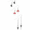 Cheapest 🎉 Multi-Pack Mushroom Yin Yang and Skull Dangle Earrings - 3 Pair ✔️ 2 Cheapest 🎉 Multi-Pack Mushroom Yin Yang and Skull Dangle Earrings - 3 Pair ✔️ -Sun & Moon-shop 03987997 a