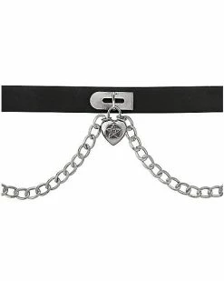 Best Pirce ✔️ Black Pentagram Heart Chain Choker Necklace 🥰