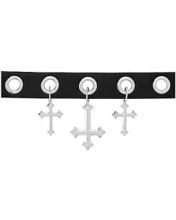 Top 10 🌟 Upside Down Cross Choker Necklace ⭐