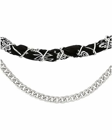 Hot Sale π Bandana Chain Choker Necklace β 3 Hot Sale π Bandana Chain Choker Necklace β
