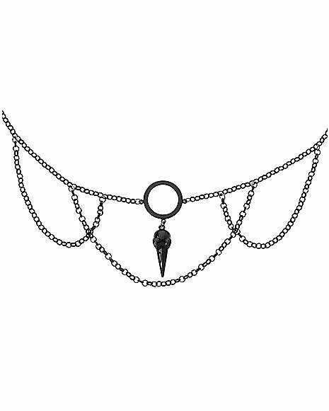 Discount π Raven Head Chain Choker Necklace β¨