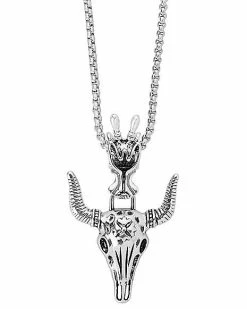 Top 10 🔔 Bull Skull Pendant Chain Necklace 🔥