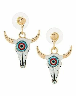 Flash Sale 😍 Bull Skull Pendant Dangle Stud Earrings 🔥