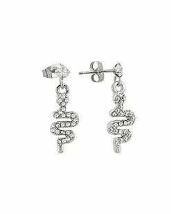 Promo 🤩 CZ Snake Stud Dangle Earrings 😀