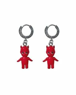 Top 10 😍 Devil Doll Huggie Dangle Earrings - 18 Gauge 😀