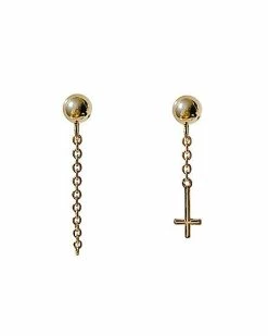 Best reviews of 👏 Goldtone Upside Down Mismatched Stud Dangle Earrings 🎁