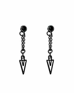 Coupon 🔥 Black Triangle Stud Dangle Earrings 😀