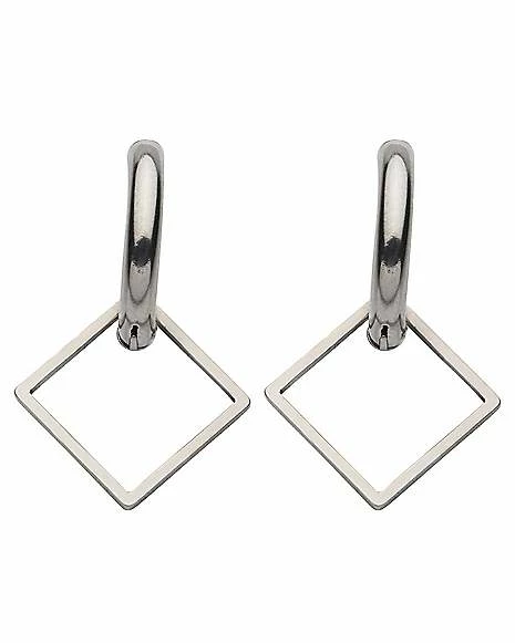 Deals β Square Huggie Dangle Earrings - 18 Gauge π