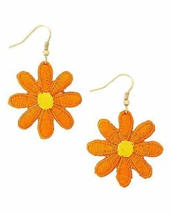 Brand new ❤️ Orange Daisy Dangle Earrings ✨