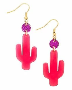 Outlet ✨ Pink Cactus Dangle Earrings ✔️