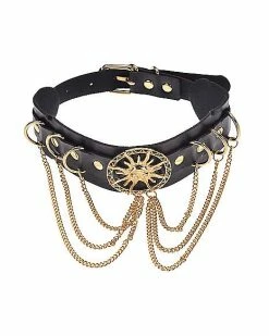 Cheapest 😉 Goldtone Sun Chain Dangle Choker Necklace ✔️
