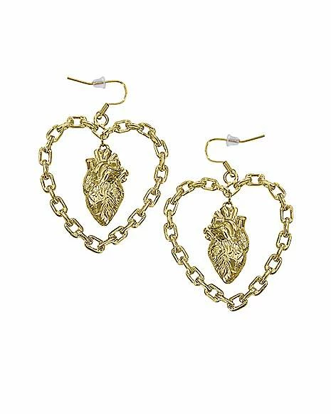 Best reviews of ๐คฉ Anatomical Heart Chain Heart Dangle Earrings ๐