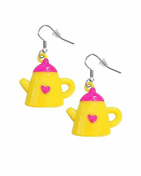 Cheap 𧨠Yellow and Pink Teapot Dangle Earrings π₯