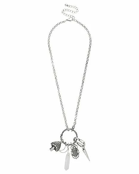 Best Pirce ❤️ O-Ring Mushroom Bug Crystal Charm Chain Necklace ⌛ - Image 2