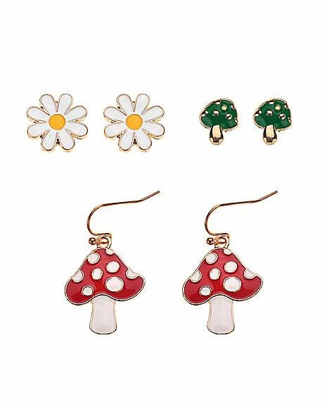Best reviews of β Multi-Pack Flower and Mushroom Dangle and Stud Earrings - 3 Pack π₯°