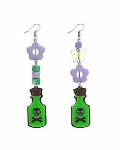 Buy 👏 Flower Poison Bottle Dangle Earrings 🌟