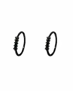 Cheapest ๐ Black CZ Hoop Earrings- 18 Gauge ๐ฅ 5 Cheapest ๐ Black CZ Hoop Earrings- 18 Gauge ๐ฅ -Sun & Moon-shop 04114047 b
