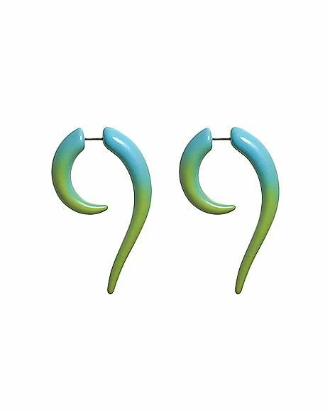 Brand new 🥰 Teal Ombre Fake Plugs- 18 Gauge 🎉 3 Brand new 🥰 Teal Ombre Fake Plugs- 18 Gauge 🎉