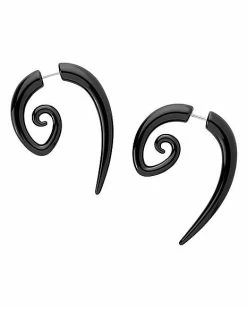 New 🌟 Black Fake Spiral Tapers - 18 Gauge 🛒