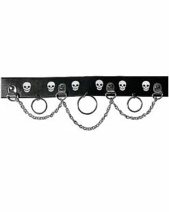 Wholesale 🔔 3 O-Ring Skull Drop Chain Choker Necklace 👏