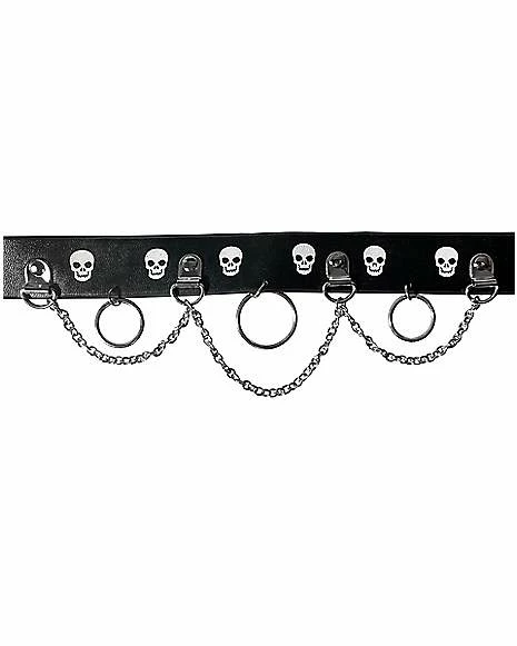 Wholesale π 3 O-Ring Skull Drop Chain Choker Necklace π 2 Wholesale π 3 O-Ring Skull Drop Chain Choker Necklace π