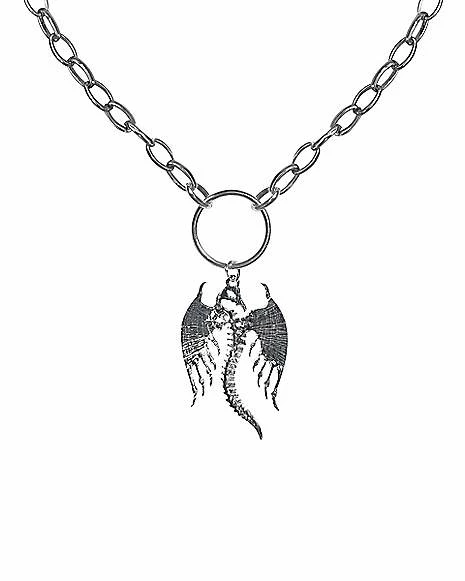 New 𧨠Skeleton Dragon Chain Necklace π - Image 2