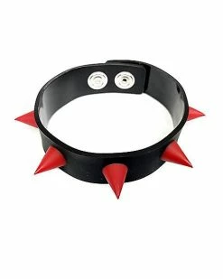 Best deal 😉 Faux Leather Red Spiked Cuff 😀