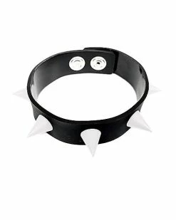 Top 10 ⭐ Faux Leather White Spiked Cuff 🤩